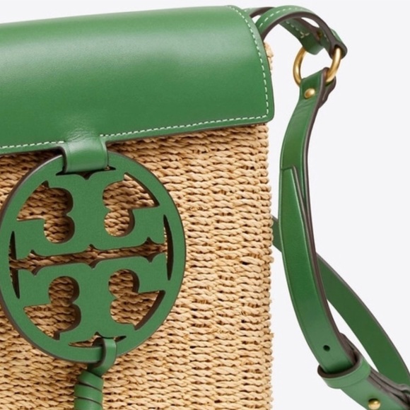 NWT Tory Burch Miller Straw Cross Body NWT - Picture 4 of 7